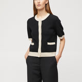 Toulouse Cardigan Tee Black Buttermilk