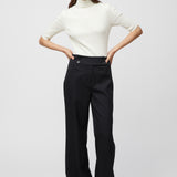 Turtleneck Knit Tee Cream