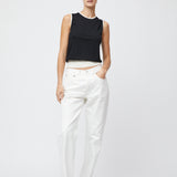 Classic Merino Tank Black Cream
