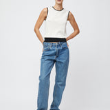 Classic Merino Tank Cream Black