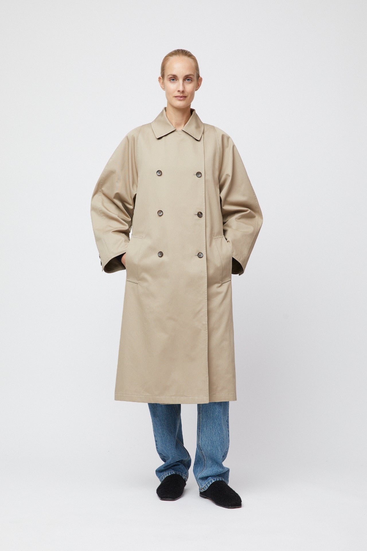 Jeans Trenchcoat Trenchcoat A Linie Monterey Trench Coat Khaki