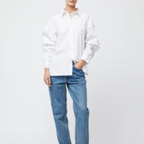 Coastal Shirt White Blue Pinstripe