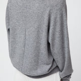 Cashmere V-Neck Sweater Grey Melange