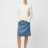 Structured Wool Cardigan Gray Melange