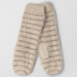 Montpellier Mittens Brown Cream Stripe