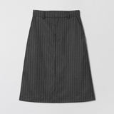 Tailored Côte d'Azur Skirt Charcoal Pinstripe