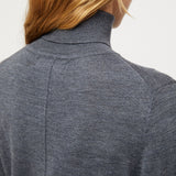 Classic Merino Turtleneck Charcoal Grey Melange