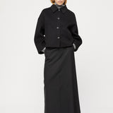 Cropped Doublé Jacket Jet Black