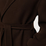 Doublé Wrap Coat Molé Brown