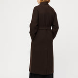 Doublé Wrap Coat Molé Brown