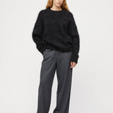 Mountain Oversized Furry Jumper Jet Black
