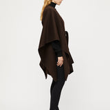 Belted Double Poncho Jet Black