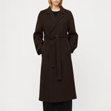 Doublé Wrap Coat Molé Brown