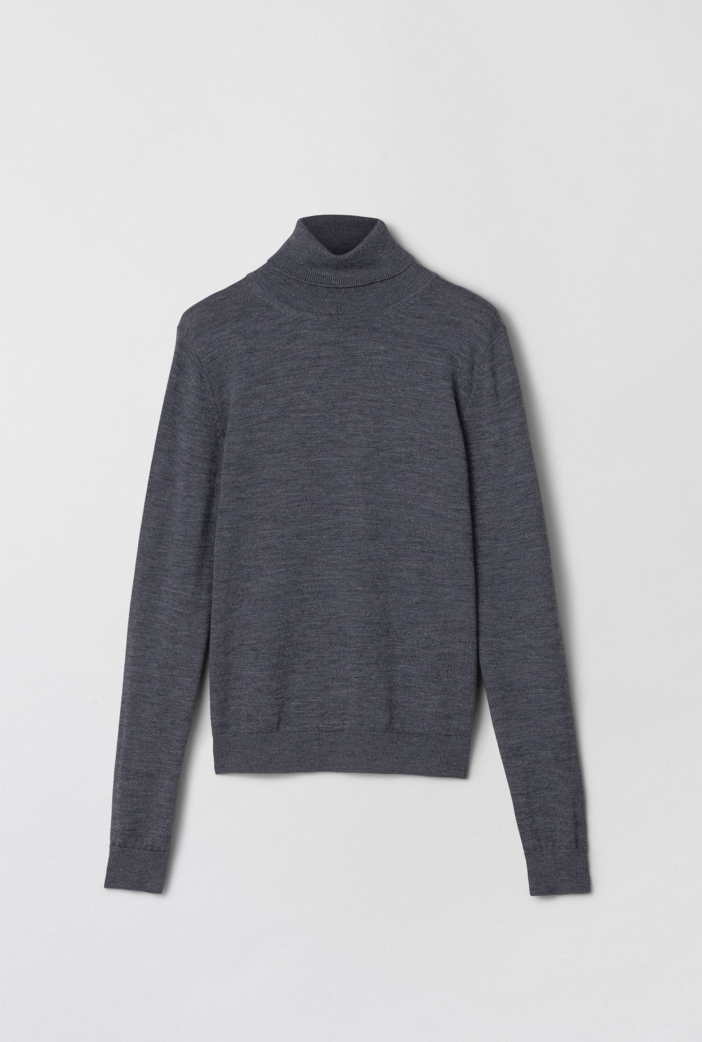Classic Merino Turtleneck Charcoal Grey Melange – Fall Winter