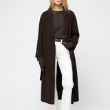 Doublé Wrap Coat Molé Brown