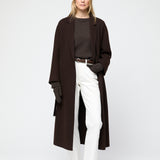 Doublé Wrap Coat Molé Brown