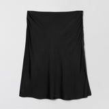 Bias Cut Mini Skirt Jet Black