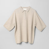 Stranded Pique Short Sleeve Barley