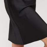 Bias Cut Mini Skirt Jet Black