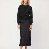 Classic Merino Cardigan Charcoal Grey Melange