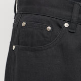 Relaxed Wide Leg Jeans Jet Black