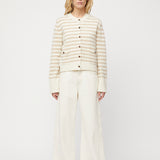 Structured Wool Cardigan Buttermilk