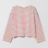 Breton Boatneck Longsleeve Cream Winetasting Stripe