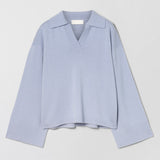 Cape Cod Polo Sweater Cornflower Blue