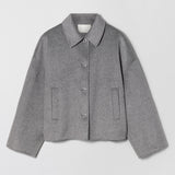 Cropped Doublé Jacket Gray Melange