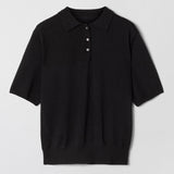 Estate Cashmere Pique Tee Jet Black