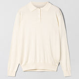 Silk Cashmere Polo Sweater Salt