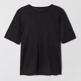 Silk Cashmere Tee Jet Black
