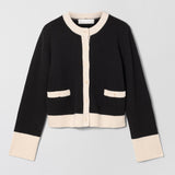 Structured Wool Cardigan Black Buttermilk