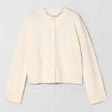 Structured Wool Cardigan Snowflake