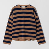 Toulon Sweater Praline Navy Stripe