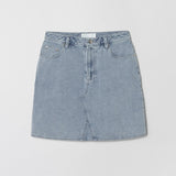 Salt Denim Skirt Washed Denim Blue