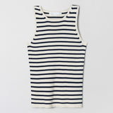 Cotton Spark Tank Vanilla Navy Stripe