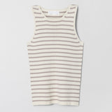 Cotton Spark Tank Sand Vanilla Stripe
