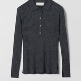 Colette Pique Charcoal Gray Melange