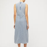 Bias Cut Denim Dress Denim Blue