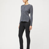 Colette Cardigan Charcoal Gray Melange