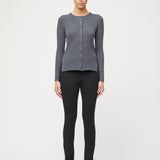 Colette Cardigan Charcoal Gray Melange