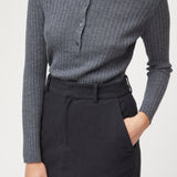 Colette Pique Charcoal Gray Melange