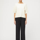 Crew Cable Knit Tee Whipped Cream