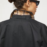 Cropped Trench Coat Jet Black