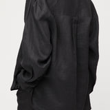 Linen Fisherman Shorts Jet Black