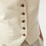 Linen Waistcoat Natural Linen