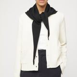 Structured Cotton Cardigan Cream