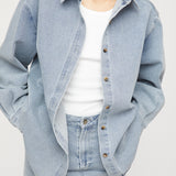 Workwear Shirt Washed Denim Blue