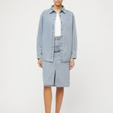 Workwear Shirt Washed Denim Blue